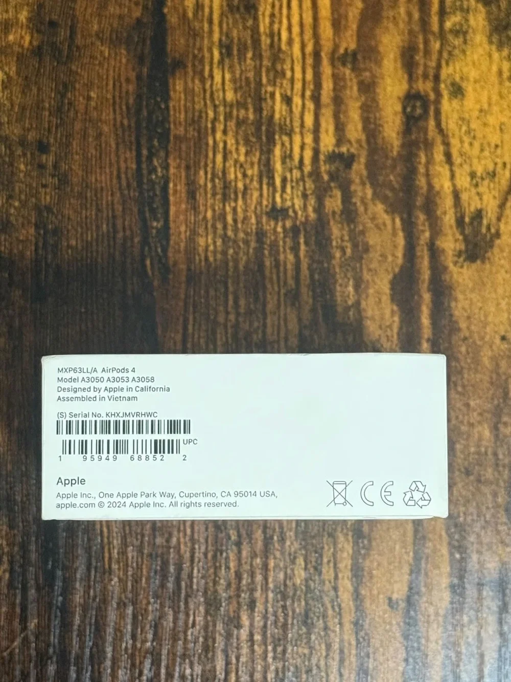 Apple genuine packaging